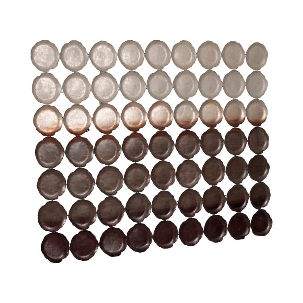 70" x 56" Metallic Ombre Iron Wall Art in Bronze and Black