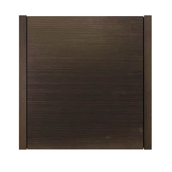 Libra 14 in. W x 7 in. D x 14 in. H Brown Engineered Wood Wall-Mounted Linen Cabinet in Wenge