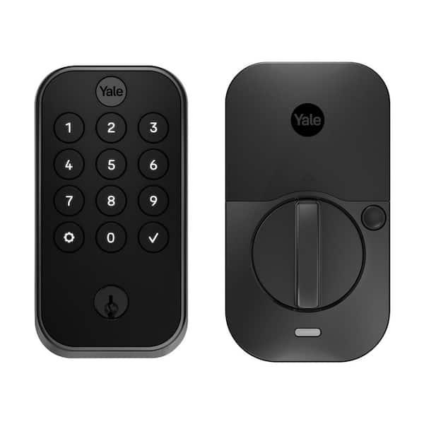 Yale Smart Door Lock with Bluetooth and Pushbutton Keypad; Black Suede