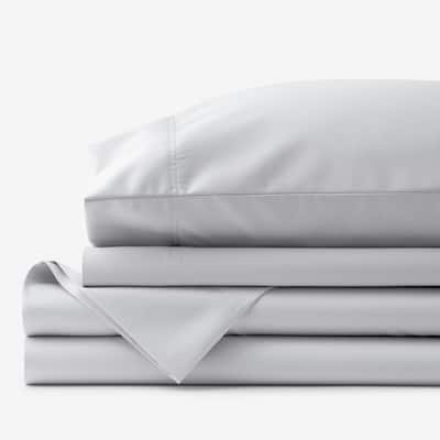 Legends Hotel Supima Wrinkle Free Sateen Light Gray Sateen Twin XL Sheet Set