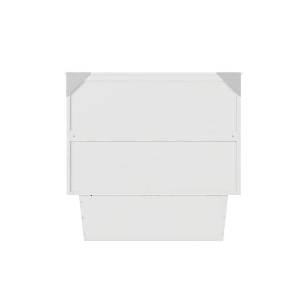 Nantucket White Twin Murphy Bed Chest with Storage Drawers