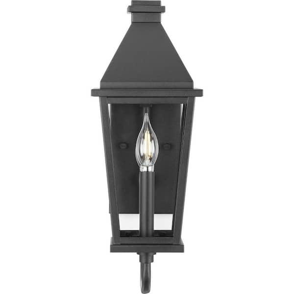 Progress Lighting Globe Lanterns Collection 1-Light Matte Black Clear Glass  Farmhouse Outdoor Post Lantern Light P540007-031 - The Home Depot