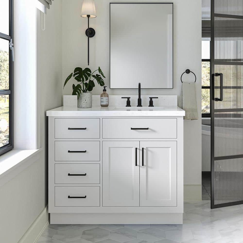 Hepburn 42" White Freestanding Single Basin Vanity Set