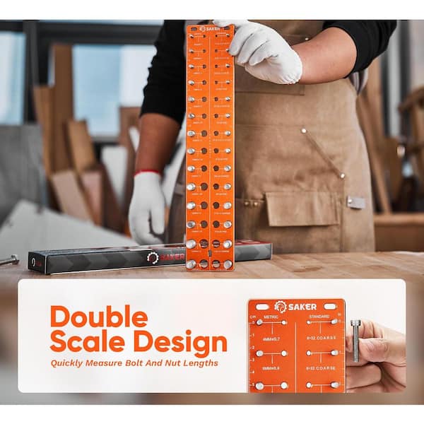 Nut And Bolt Thread Checker Bolt Size And Thread Gauge Inch Metric 44 Size Gauge Identifier Checker