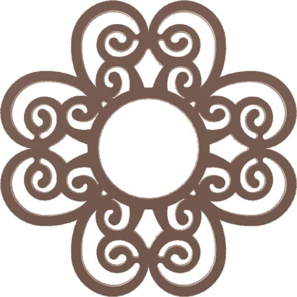 Ekena Millwork 36 in. O.D. x 12-1/4 in. I.D. x 1 in. P Cohen Architectural Grade PVC Pierced Ceiling Medallion