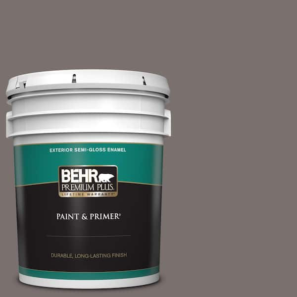 BEHR PREMIUM PLUS 5 gal. #790B-5 Simple Silhouette Semi-Gloss Enamel Exterior Paint & Primer