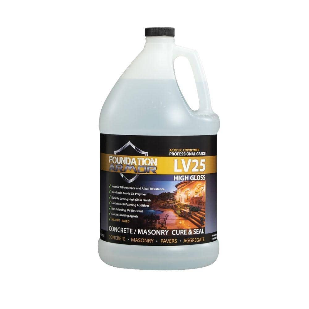 Foundation Armor 1 gal. Solvent Based High Gloss Acrylic Concrete Cure and  Seal CURESEALLV251GAL - The Home Depot