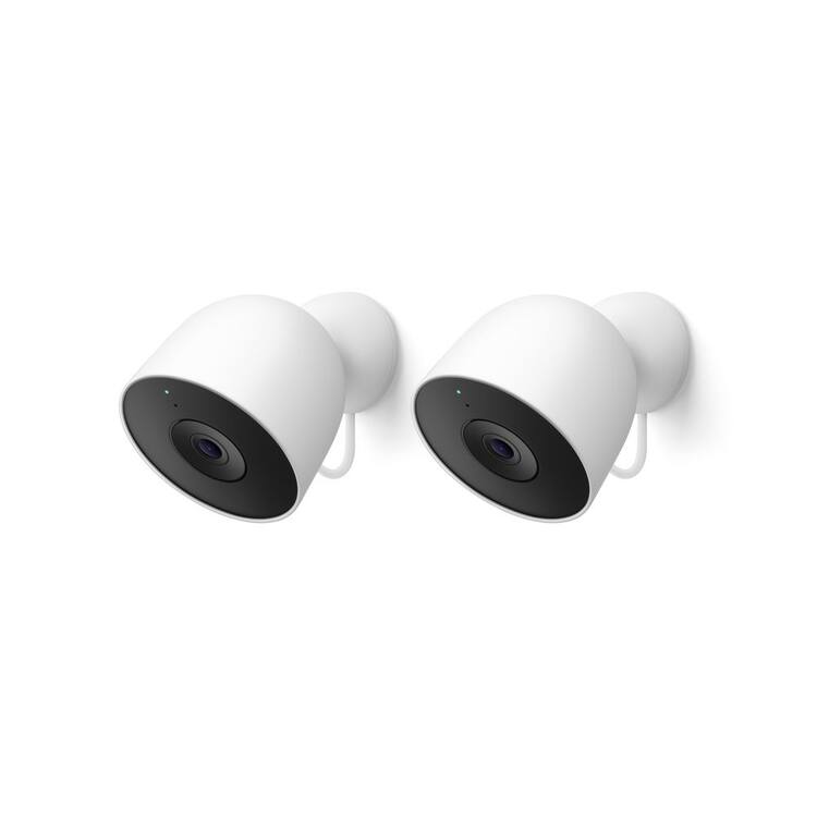 Google Nest Outdoor Security Camera (Wired, 2nd gen) 2-Pack - Snow