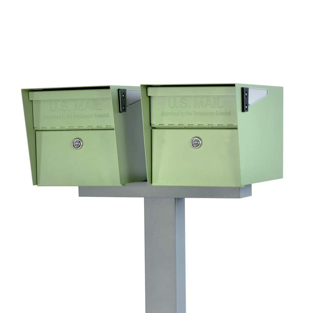 Mail Manager X2 Locking Mailbox Combo Kit w/ Granite In-Ground Post, Sage Green, 2 Way Multi Mount High Security Cluster price history on PriceWatchPro