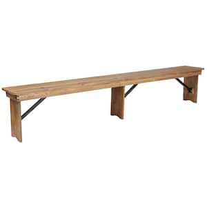 Antique Rustic Wood Dining Bench 96 in.