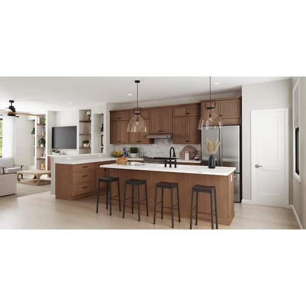 Sinclair 24 in. W x 12 in. D x 30 in. H Assembled Wall Cabinet in Shaker Saddle Oak