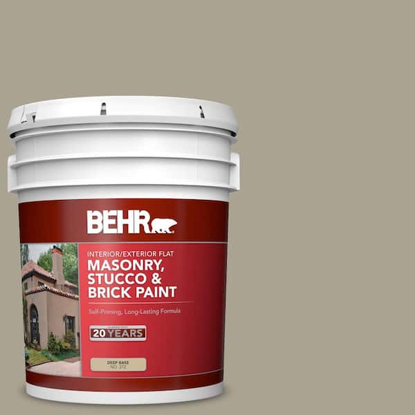5 gal. #PFC-37 Putty Beige Flat Interior/Exterior Masonry, Stucco and Brick Paint