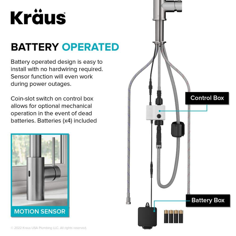 Stainless Steel Touchless Sensor Commercial Pull-Down Kitchen Faucet