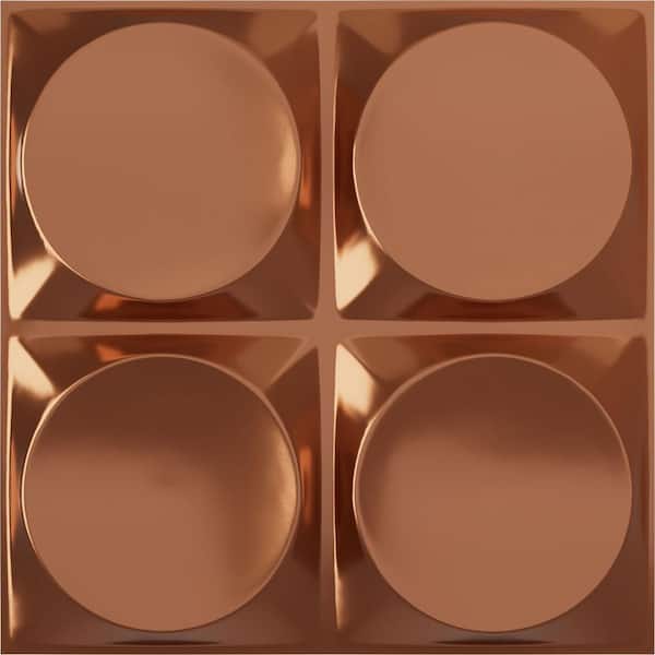 Ekena Millwork 19 5/8 in. x 19 5/8 in. Adonis EnduraWall Decorative 3D Wall Panel, Copper (Covers 2.67 Sq. Ft.)