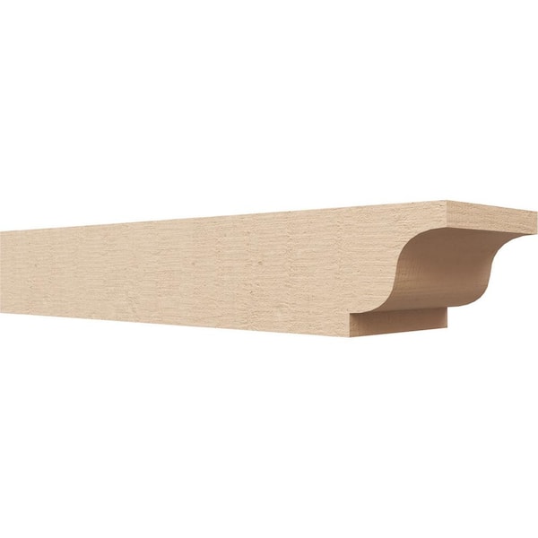 Ekena Millwork 6-in. x 4-in. x 24-in. Newport Woodgrain, Primed Tan Timberthane Polyurethane Rafter Tail Brace