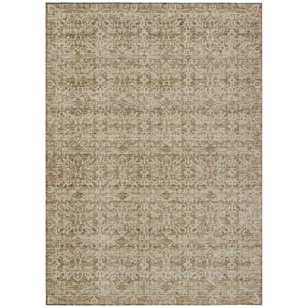 Chantille Machine Washable Indoor/Outdoor Abstract ACN2152 Brown 2 ft. 6 in. x 3 ft. 10 in. Area Rug