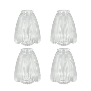 5-1/4 in. Clear Ceiling Fan Replacement Glass Shade (4-Pack)