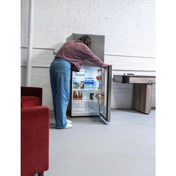 Magic Chef 10.1 cu. ft. Top Freezer Refrigerator in Platinum Steel