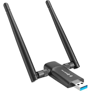 Wireless USB Wi-Fi Network Adapter Black (1-Pack)