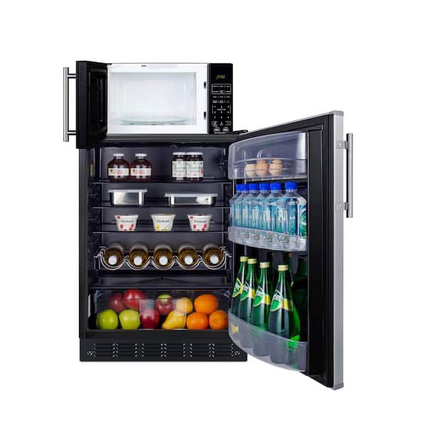 Summit MRF6BK2SSA Microwave & Refrigerator Combination with Allocator