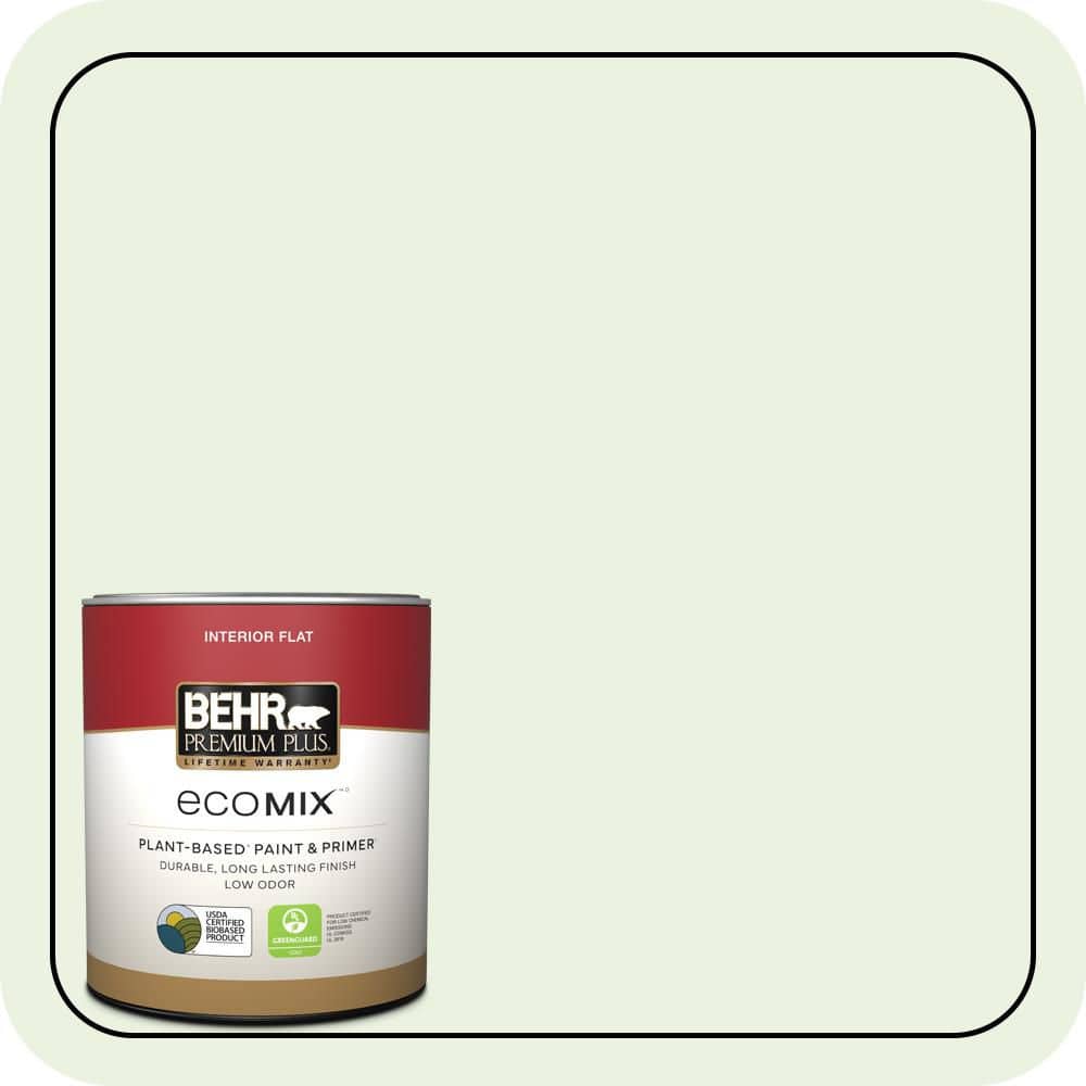 1 qt. #P380-1 Magic Mint Flat EcoMix Plant-Based Interior Paint & Primer price history on PriceWatchPro