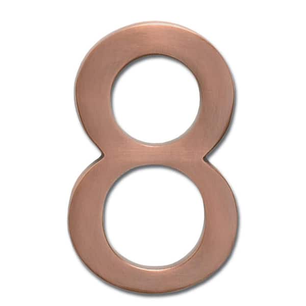 Architectural Mailboxes 4 in. Antique Copper Floating House Number 8