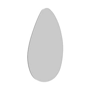 Starla 28 in. W x 48 in. H Framed Pebble Shape Vanity Mirror in White