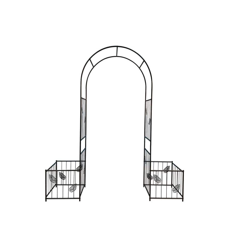 "87 "" H Metal Garden Arch Garden Arbor Trellis Climbing Plants Support Arch Outdoor Arch Wedding Arch Party Events Black" price history on PriceWatchPro