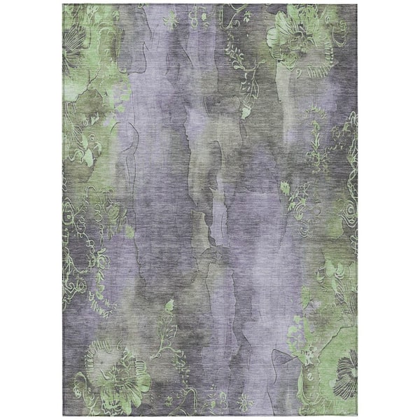 Chantille Machine Washable Indoor/Outdoor Abstract ACN1869 Lavender 9 ft. x 12 ft. Accent Rug