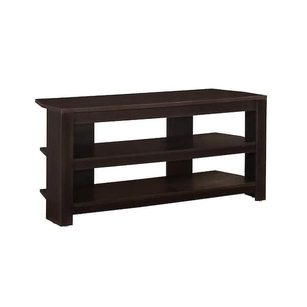 42 in. Espresso Particle Board Corner TV Stand Fits TVs Up to 42 in