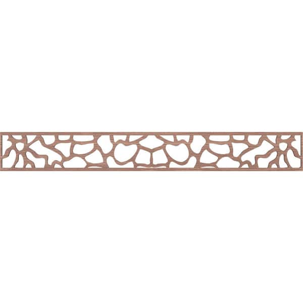 Ekena Millwork Rochester Fretwork 0.375 in. D x 46.5 in. W x 6 in. L Walnut Wood Panel Moulding