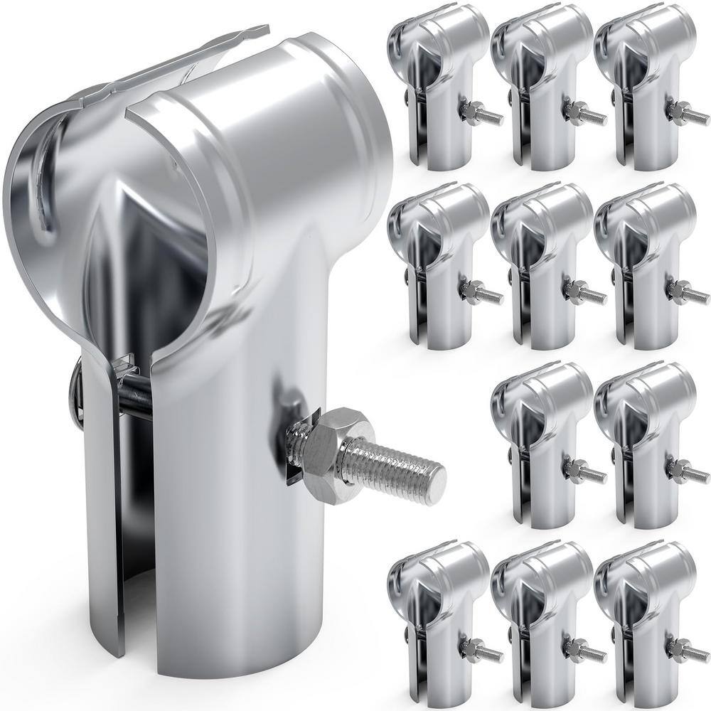 Stainless Steel End Rail Clamp For Tube Fence Greenhouse End Rail , 6 Sets  Of Panel s, Chain Link Fence , Pipe Co... 764283356055 T Clamp