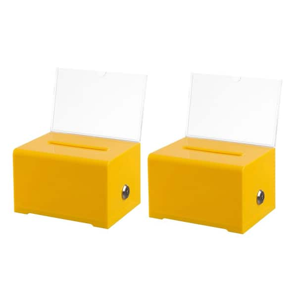 AdirOffice Acrylic Clear Locking Suggestion Box at