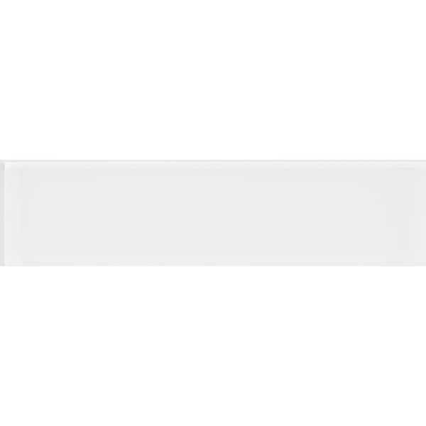 Apollo Tile White 3 in. x 12 in. Polished Glass Mosaic Tile Sample (0.25 sq. ft./Piece)