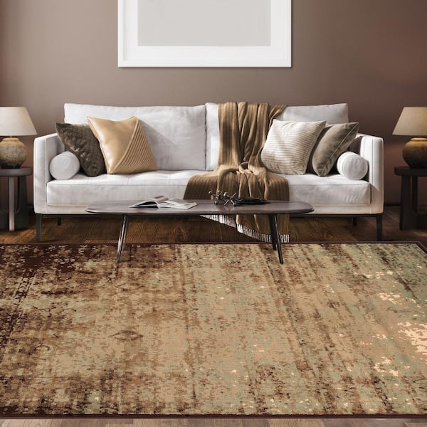Afton Slate 8 ft. x 10 ft. Rectangle Abstract Polypropylene Area Rug