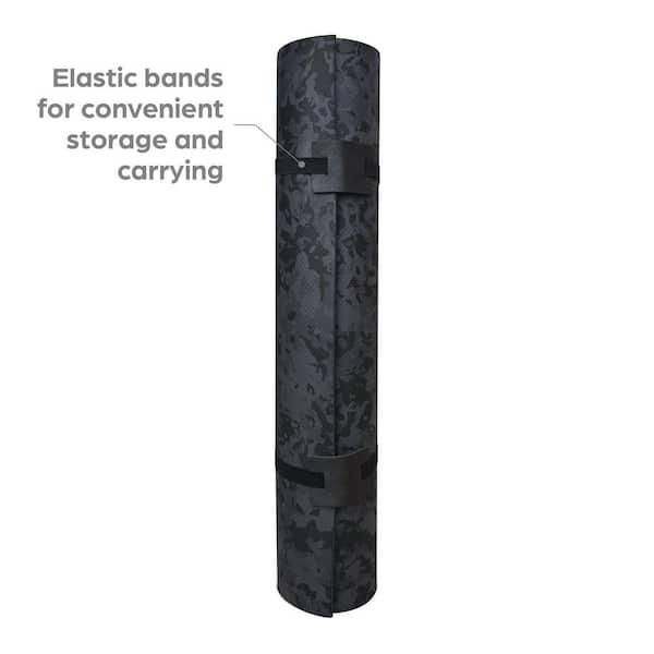 Gray Camo 72 in. W x 36 in. L Rubber Multi-Purpose Fitness Equipment Mat (18 sq. ft.)