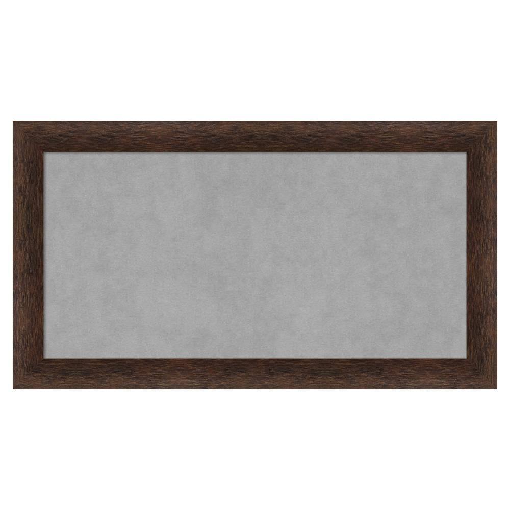 Warm Walnut Narrow Framed Magnetic Memo Board 27x15