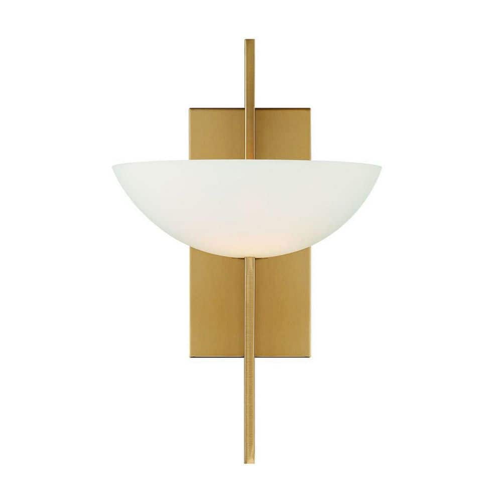 Mid-Century Modern Black and Brass Dimmable Wall Sconce