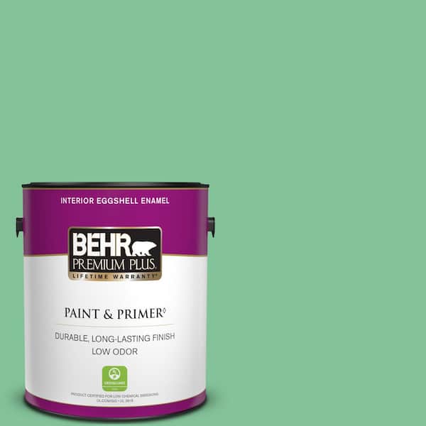 BEHR PREMIUM PLUS 1 gal. #P410-4 Willow Hedge Eggshell Enamel Low Odor Interior Paint & Primer