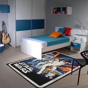 Star Wars Movie Cover Multi-Colored 4 ft. x 6 ft. Indoor Polyester Area Rug