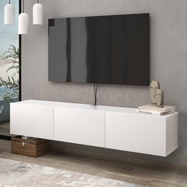 HOME IMPORTS EMPORIUM Gray Finish TV Stand Fits TV's up to 75 in.