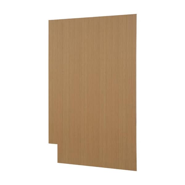 Hampton Bay Avondale 24 in. W x 34.5 in. H Base Flush End Panel in White Oak