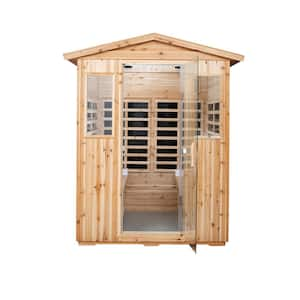 4-Person Outdoor Hemlock Infrared Sauna