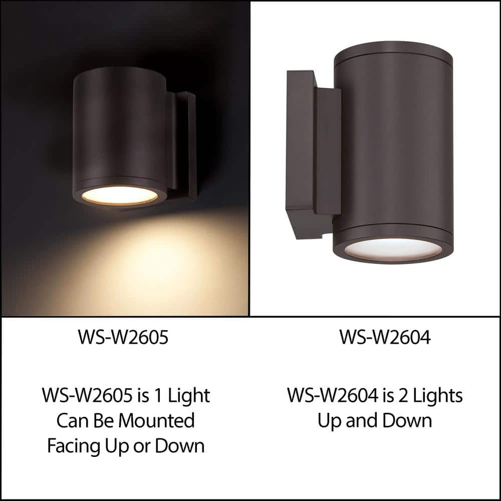 Bronze Cylinder Dimmable LED Wall Sconce