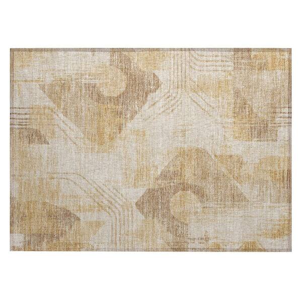 Chantille Machine Washable Indoor/Outdoor Abstract ACN3137 Wheat 2 ft. x 3 ft. Accent Rug