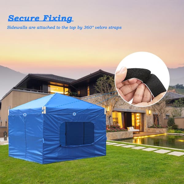 Aoodor 10 x 10 Pop Up Canopy Tent with Removable Sidewall