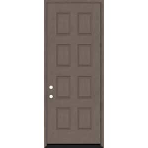 Regency 36 in. x 96 in. 8-Panel RHIS Ashwood Stain Mahogany Fiberglass Prehung Front Door