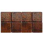 2 in. x 2 in. Hammered Copper Decorative Wall Tile in Oil Rubbed Bronze (8-Pack)