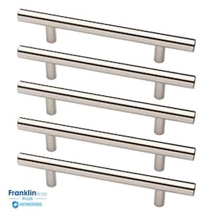 Antimicrobial Properties Solid Bar 5-1/16 in. (128 mm) Stainless Steel Drawer Pulls (5-Pack)