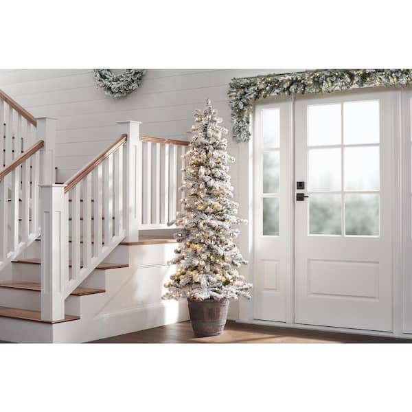 6.5 ft deals flocked christmas tree